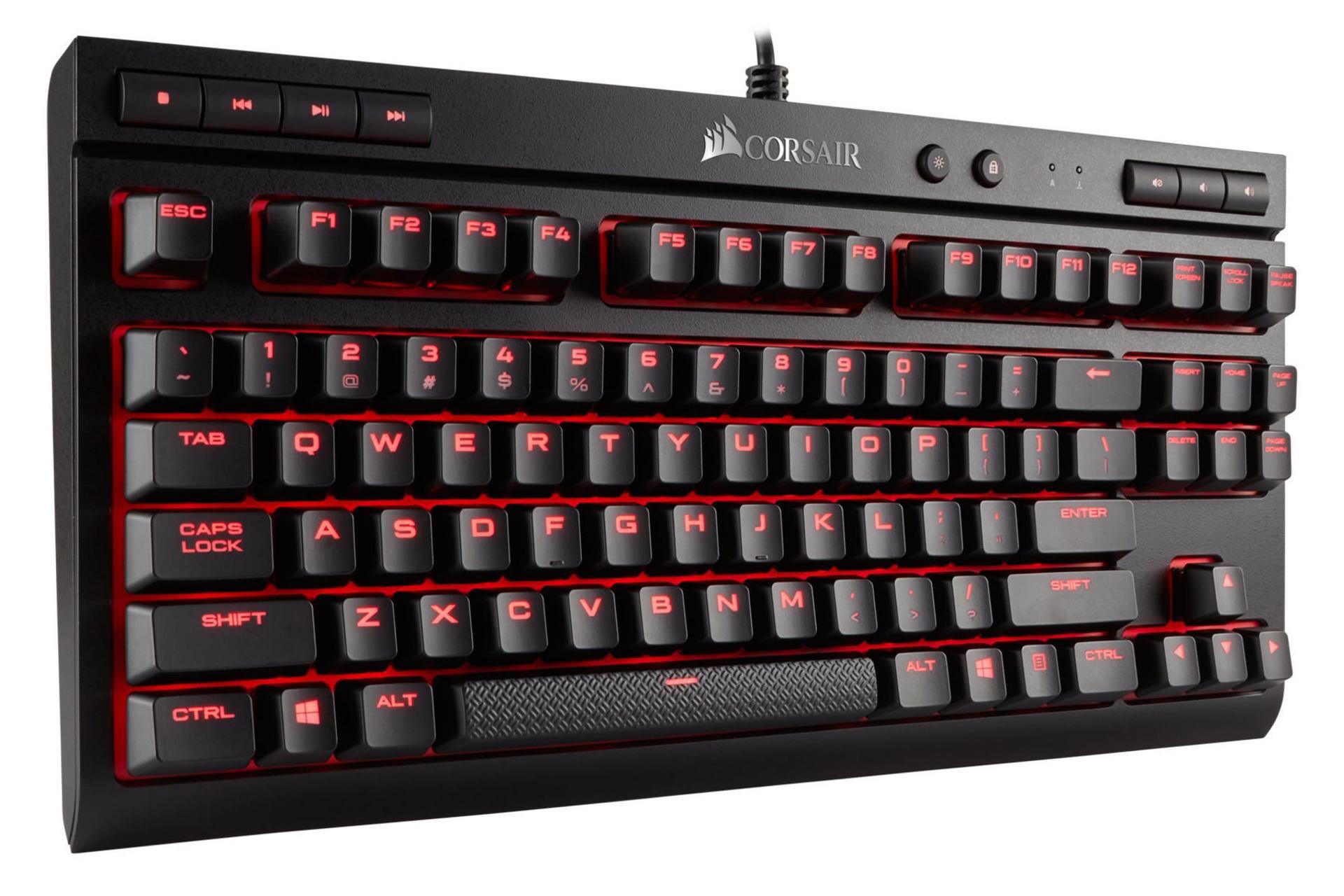 نیمرخ چپ کیبورد کورسیر K63 Compact