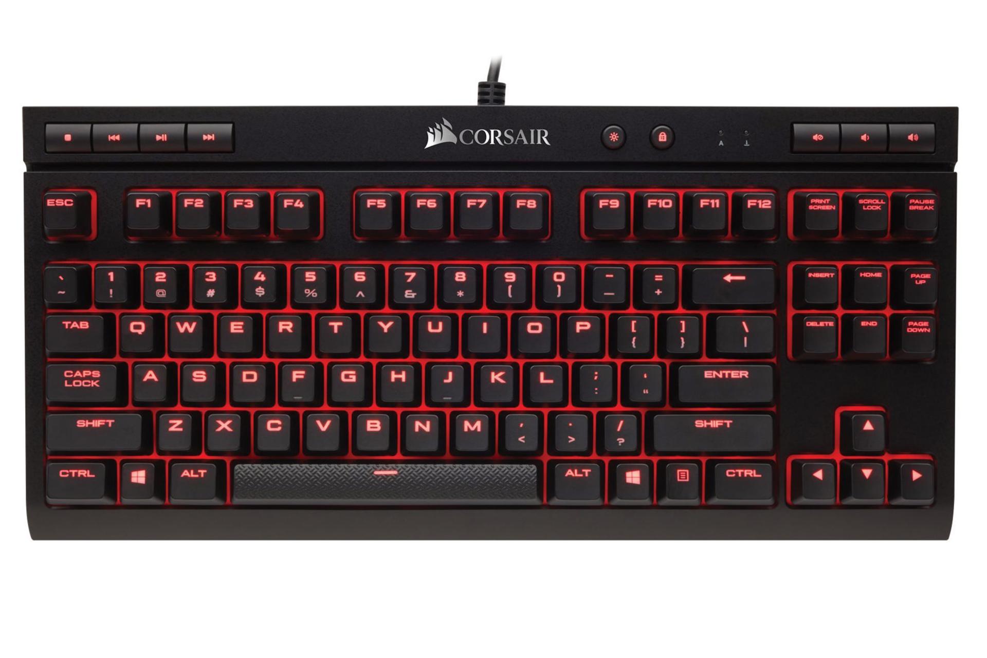 نمای روبرو کیبورد کورسیر K63 Compact