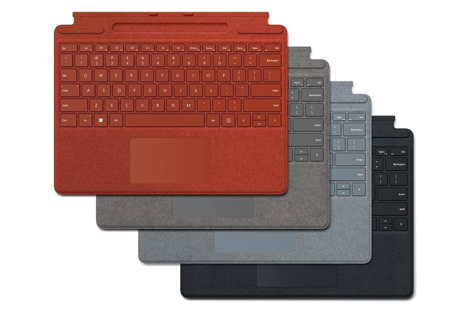 کیبورد مایکروسافت سرفیس پرو Signature با رنگبندی