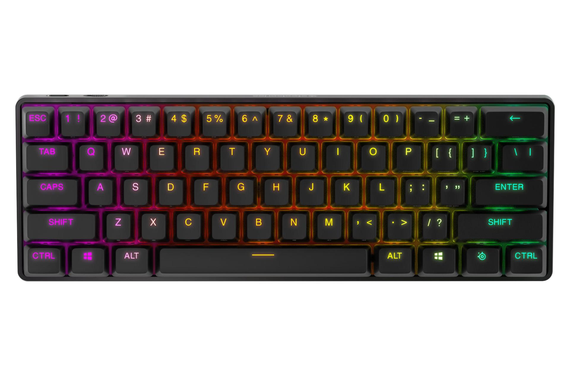 نمای روبرو کیبورد استیل سریز Apex Pro Mini WIRELESS