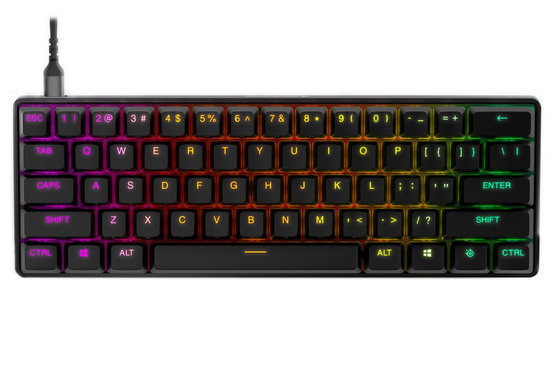 نمای روبرو کیبورد استیل سریز Apex Pro Mini