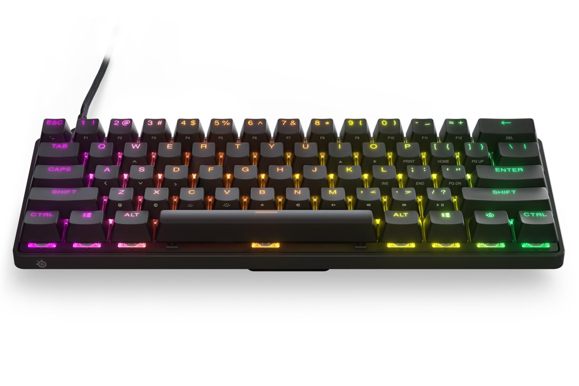 نمای پایین کیبورد استیل سریز Apex Pro Mini