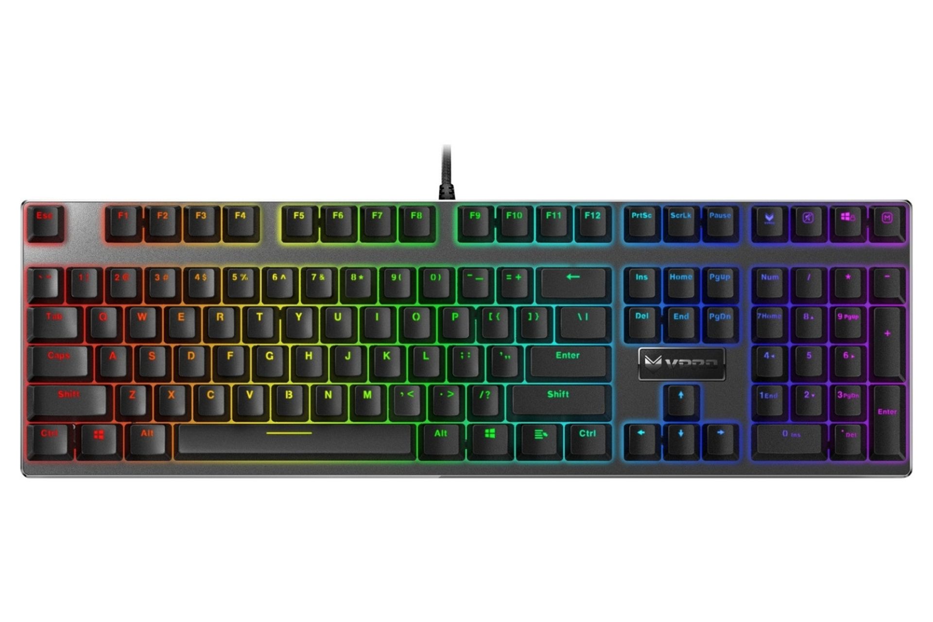 نمای جلو کیبورد گیمینگ Rapoo Vpro V700RGB