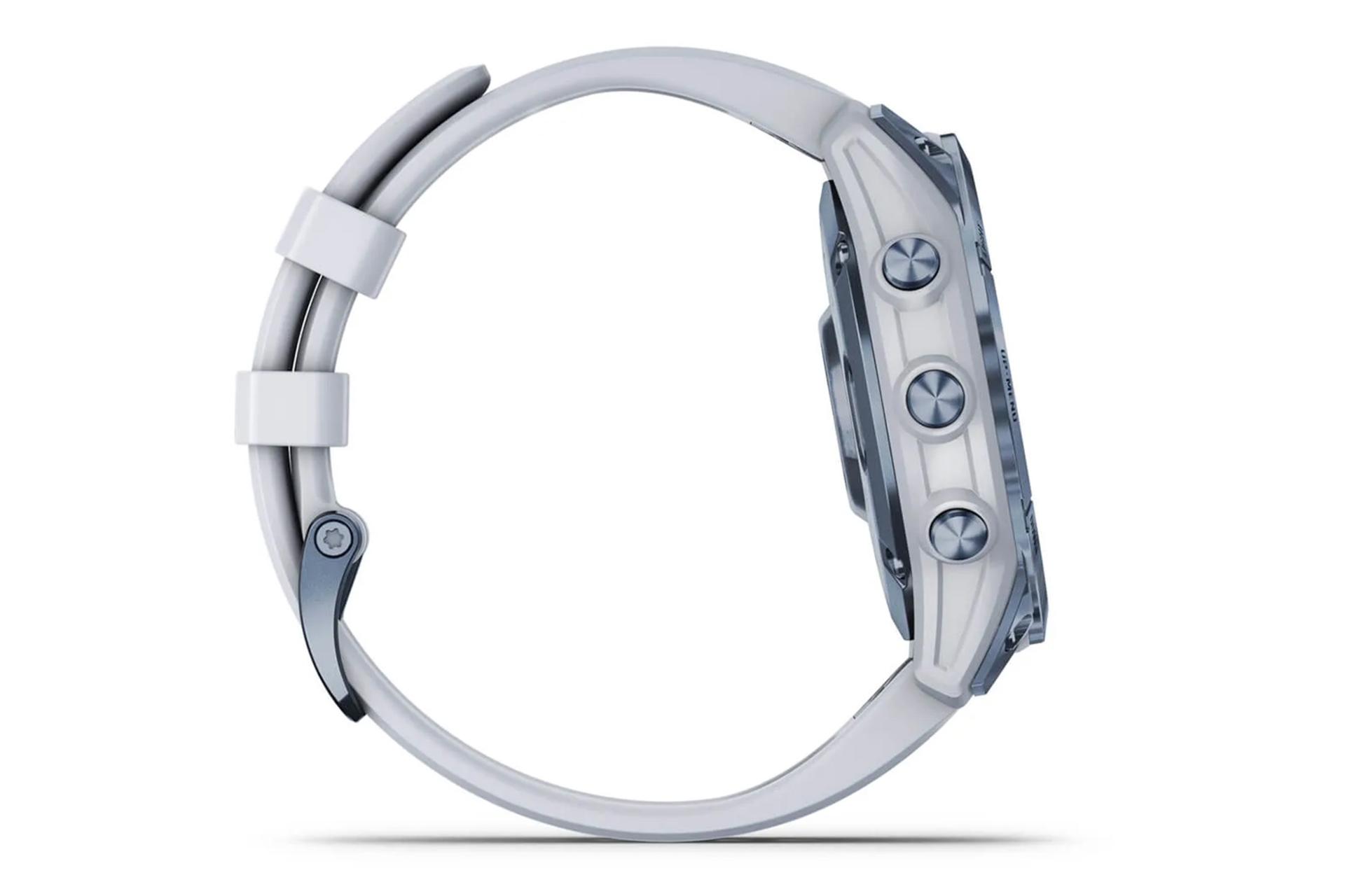 نمای سمت چپ ساعت هوشمند گارمین Garmin Fenix 7 Sapphire Solar 47mm