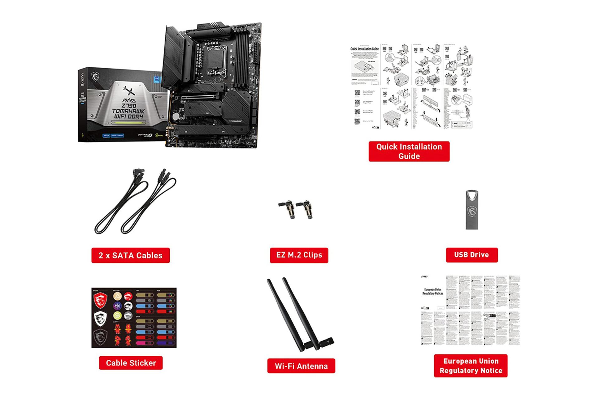 اقلام همراه مادربرد ام اس آی MSI MAG Z790 TOMAHAWK WIFI DDR4