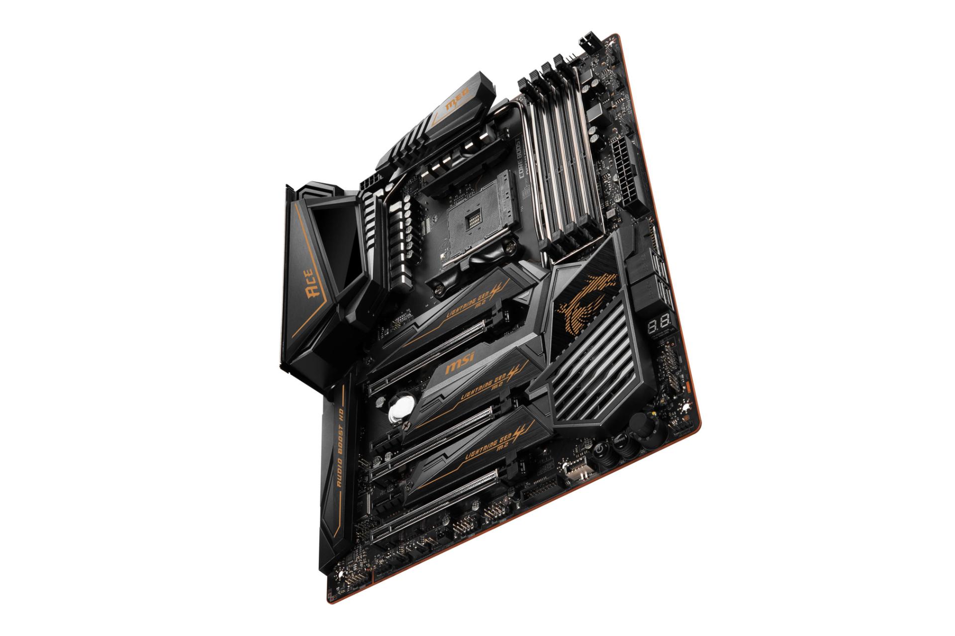 نمای پایین مادربرد ام اس آی MSI MEG X570 ACE