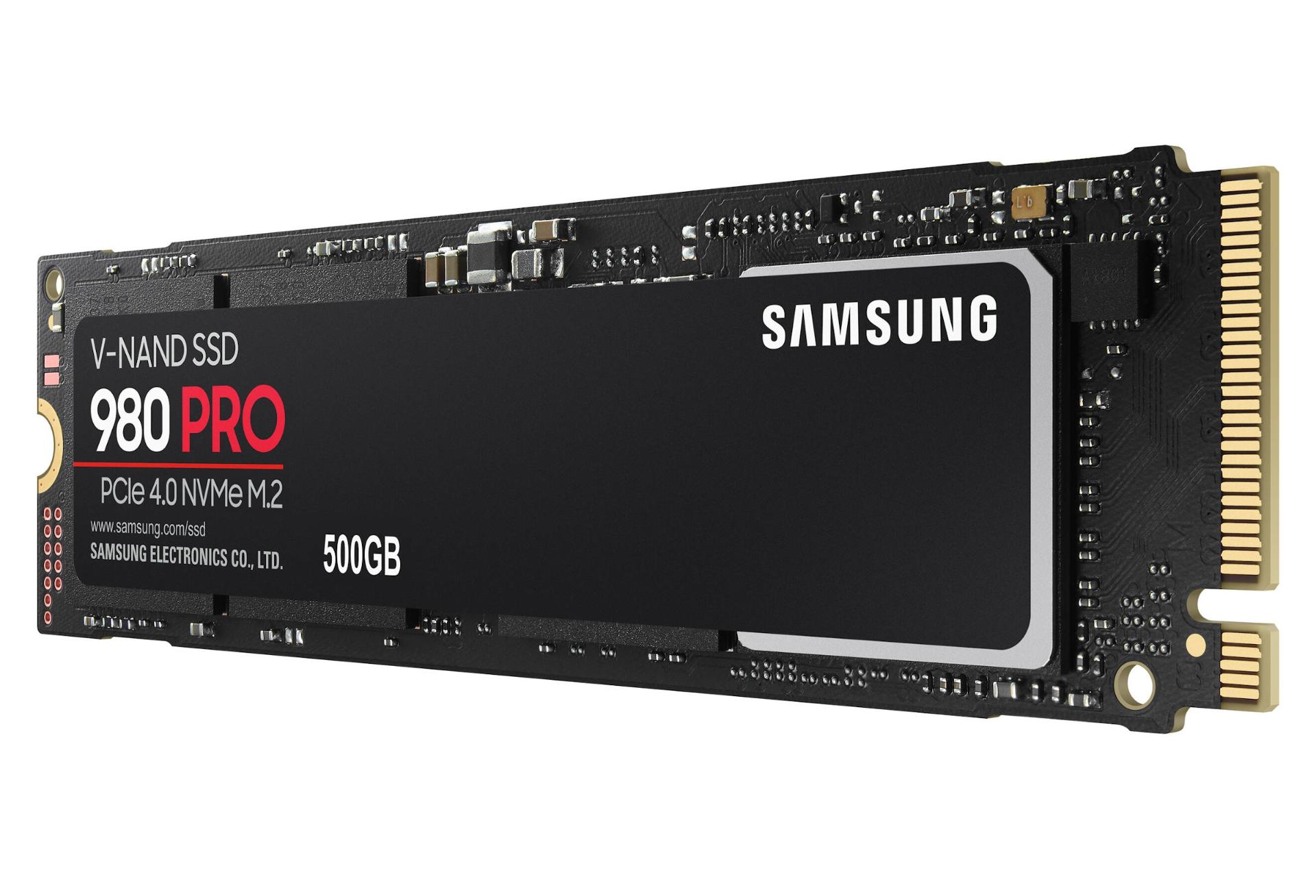 نمای راست SSD سامسونگ 980 پرو NVMe M.2 ظرفیت 500 گیگابایت Samsung 980 Pro