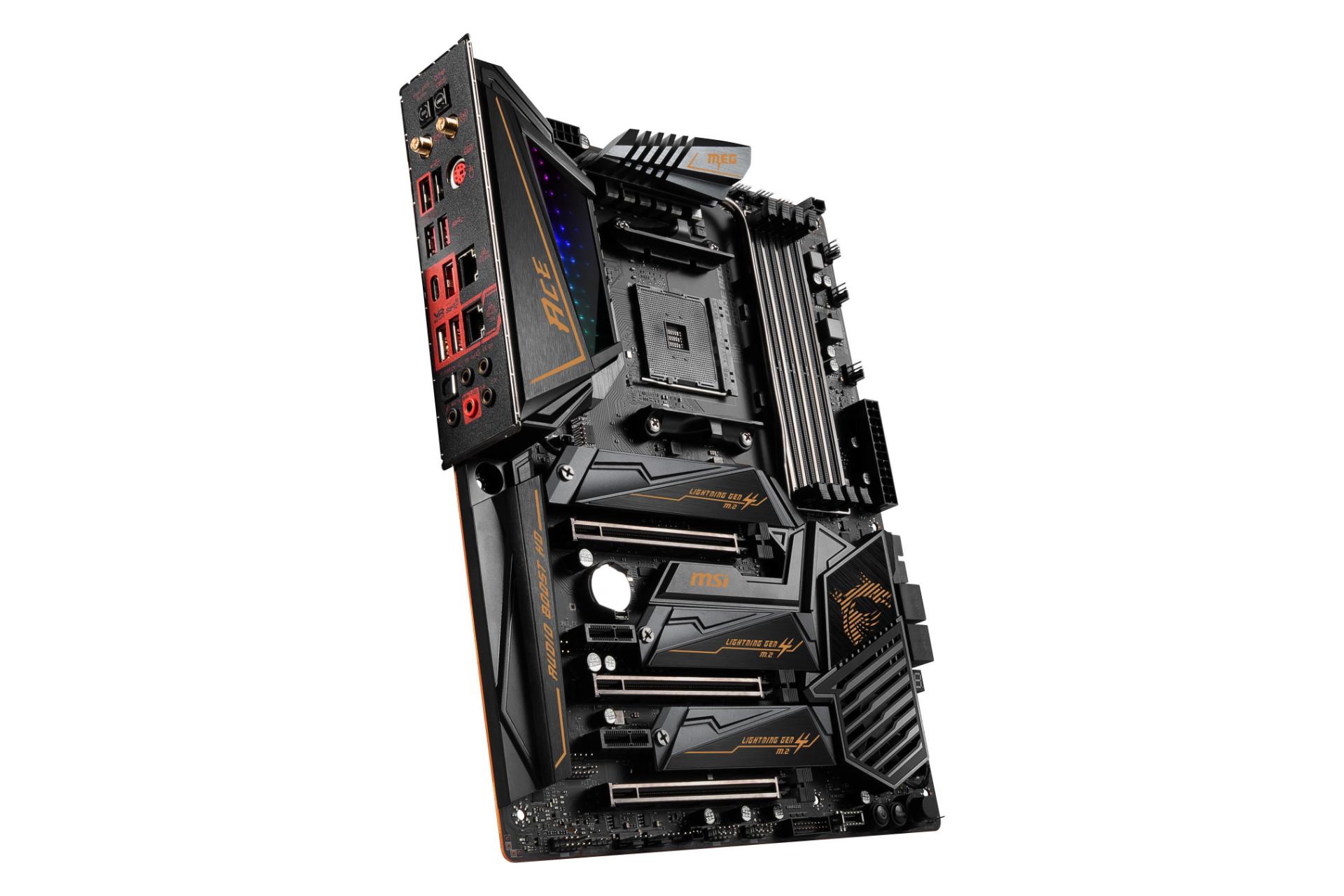 نمای چپ مادربرد ام اس آی MSI MEG X570 ACE