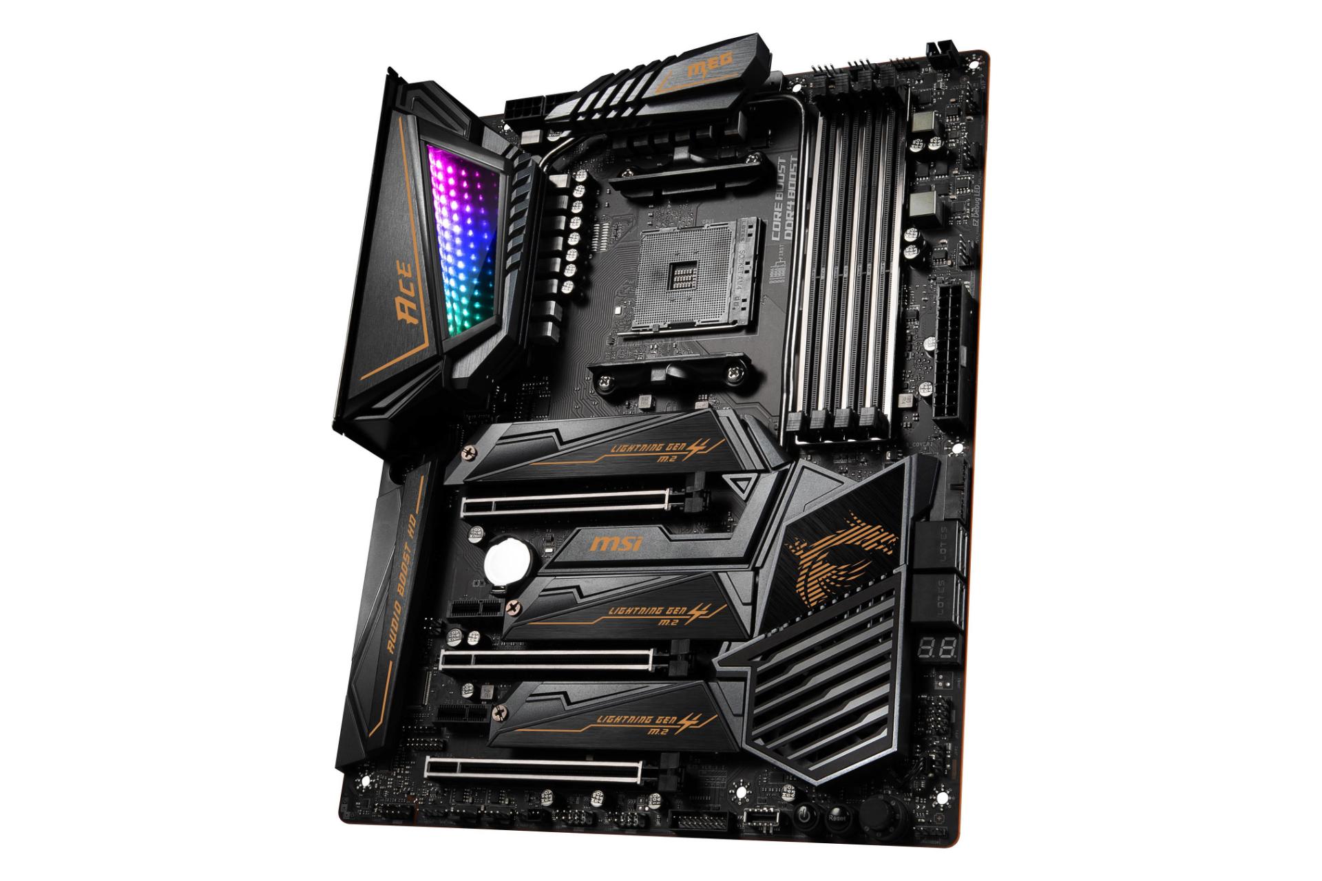 نمای راست مادربرد ام اس آی MSI MEG X570 ACE