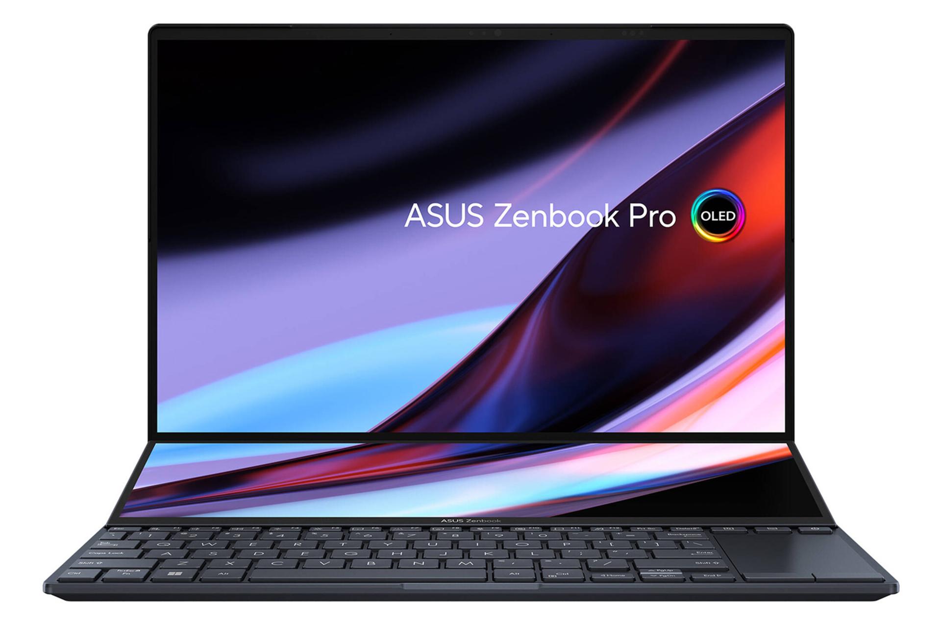 نمای جلو لپ تاپ ایسوس Zenbook pro 14 duo UX8402E