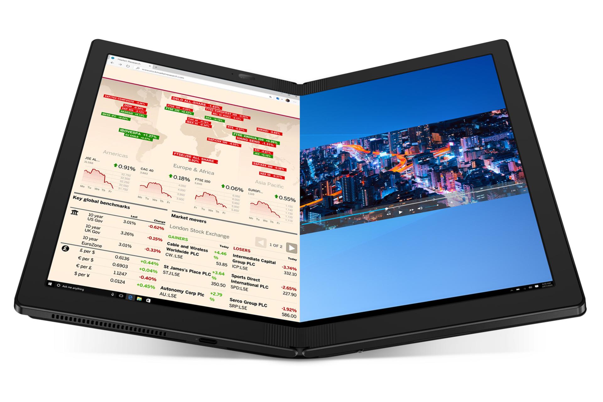 نمای باز لپ تاپ ThinkPad X1 Fold لنوو