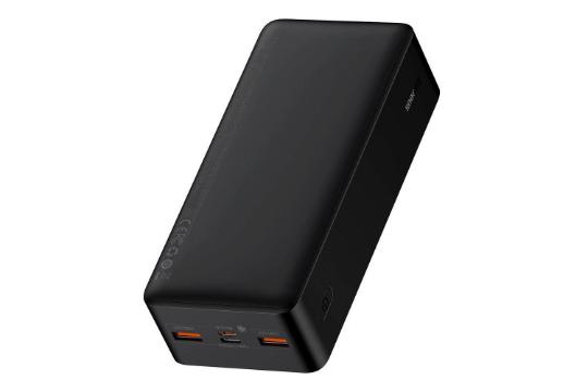 نمای پشت پاور بانک باسئوس Bipow Digital Display PPDML با ظرفیت 30000 میلی‌آمپر ساعت