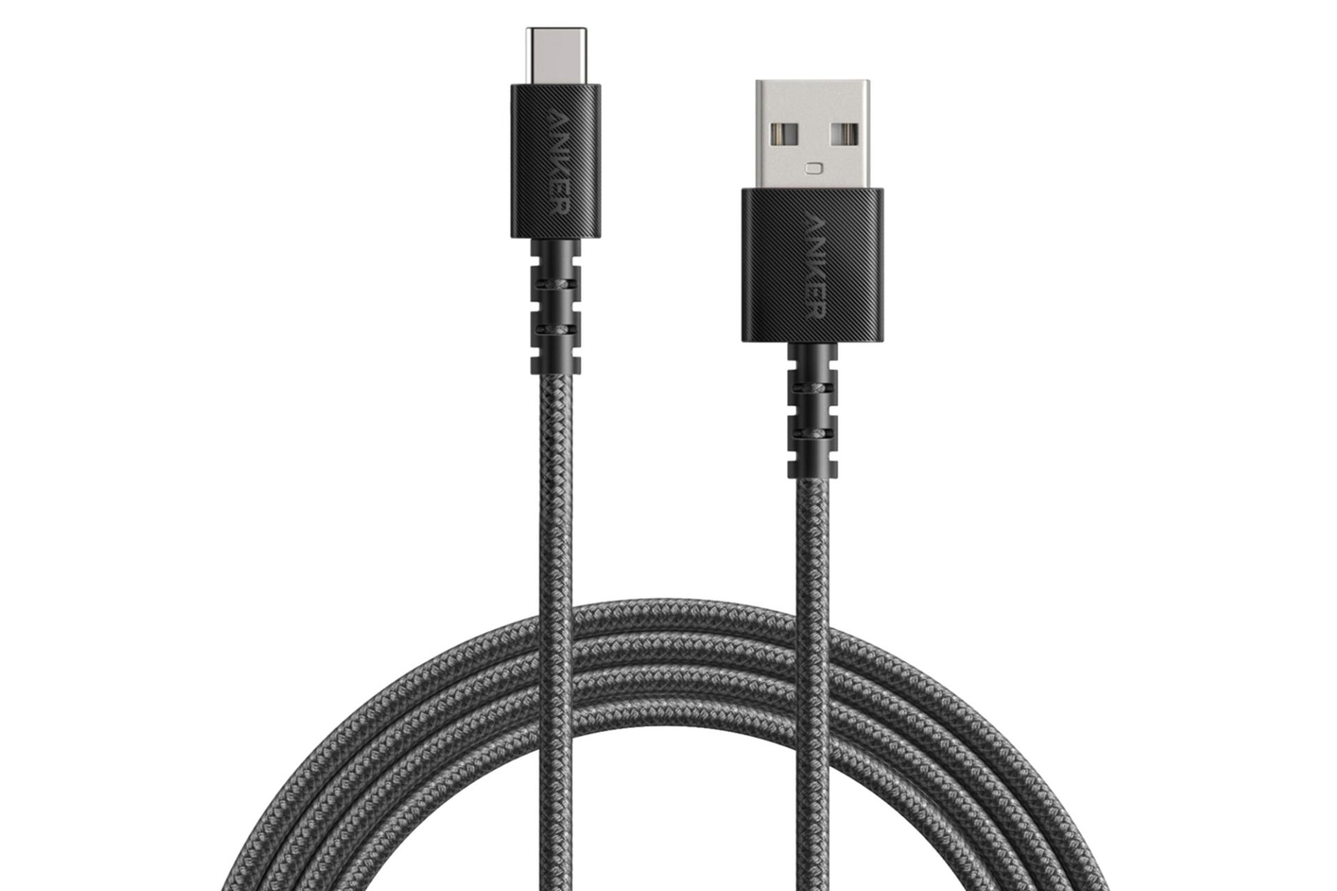 کابل شارژ USB انکر USB به Type-C مدل +A8023 PowerLine Select با طول 1.8 متر مشکی
