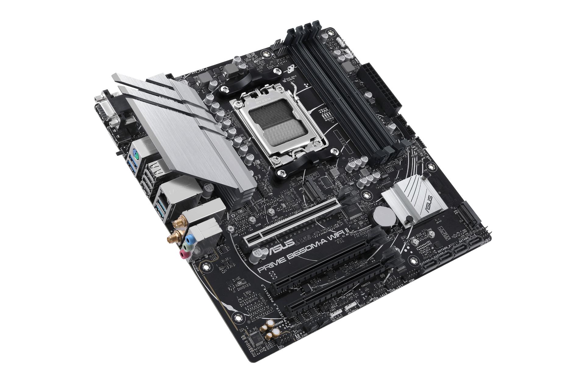 نمای کناری مادربرد ایسوس ASUS PRIME B650M-A WIFI II