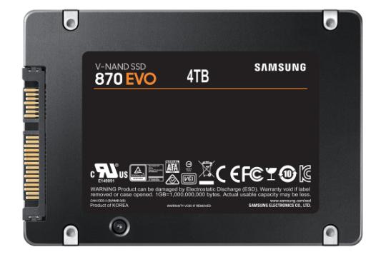 SSD سامسونگ Samsung 870 EVO SATA 2.5 Inch 4TB ظرفیت 4 ترابایت