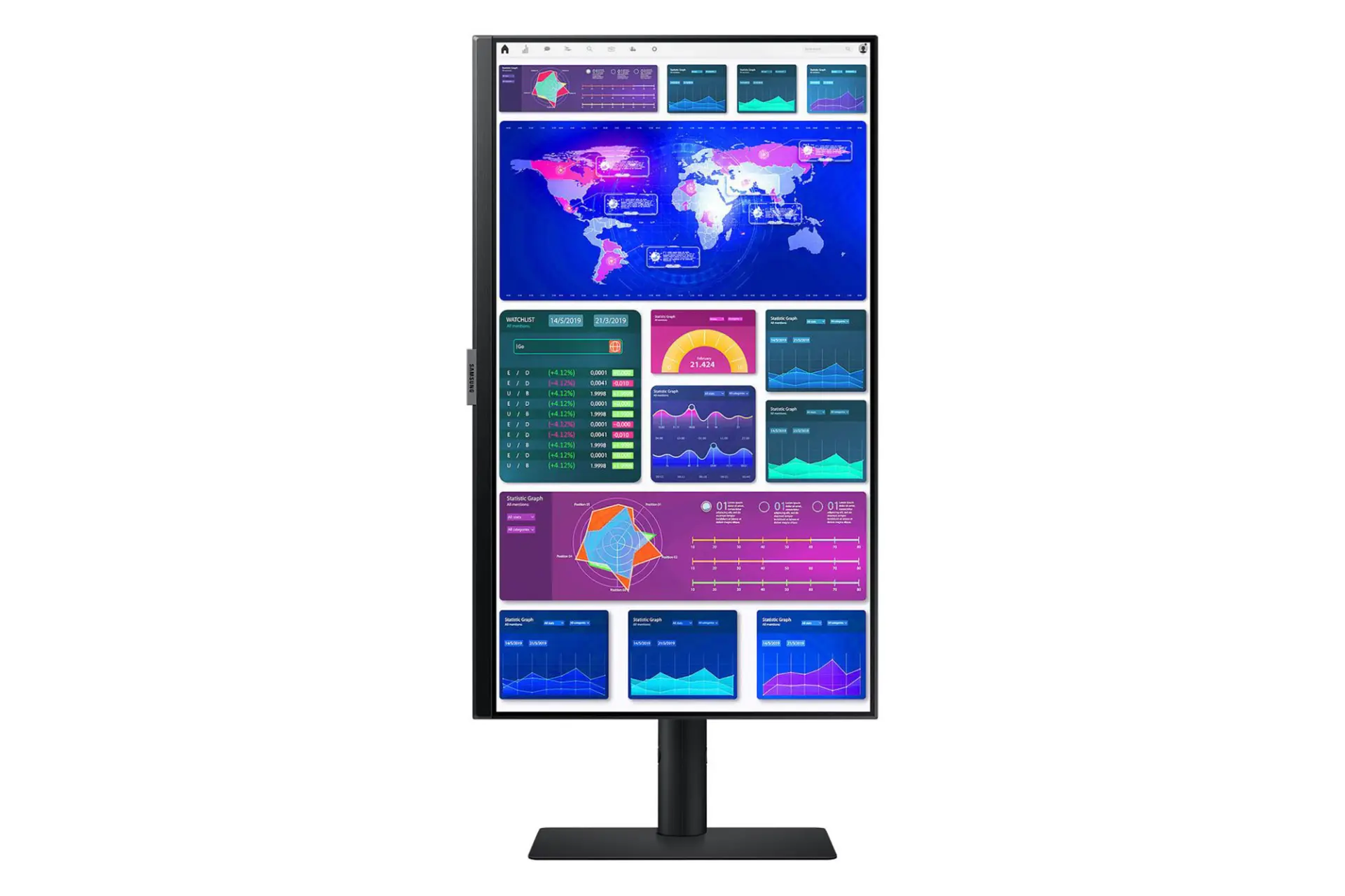 قابلیت نمایش عمودی مانیتور سامسونگ 24 اینچ مدل LS24A600U