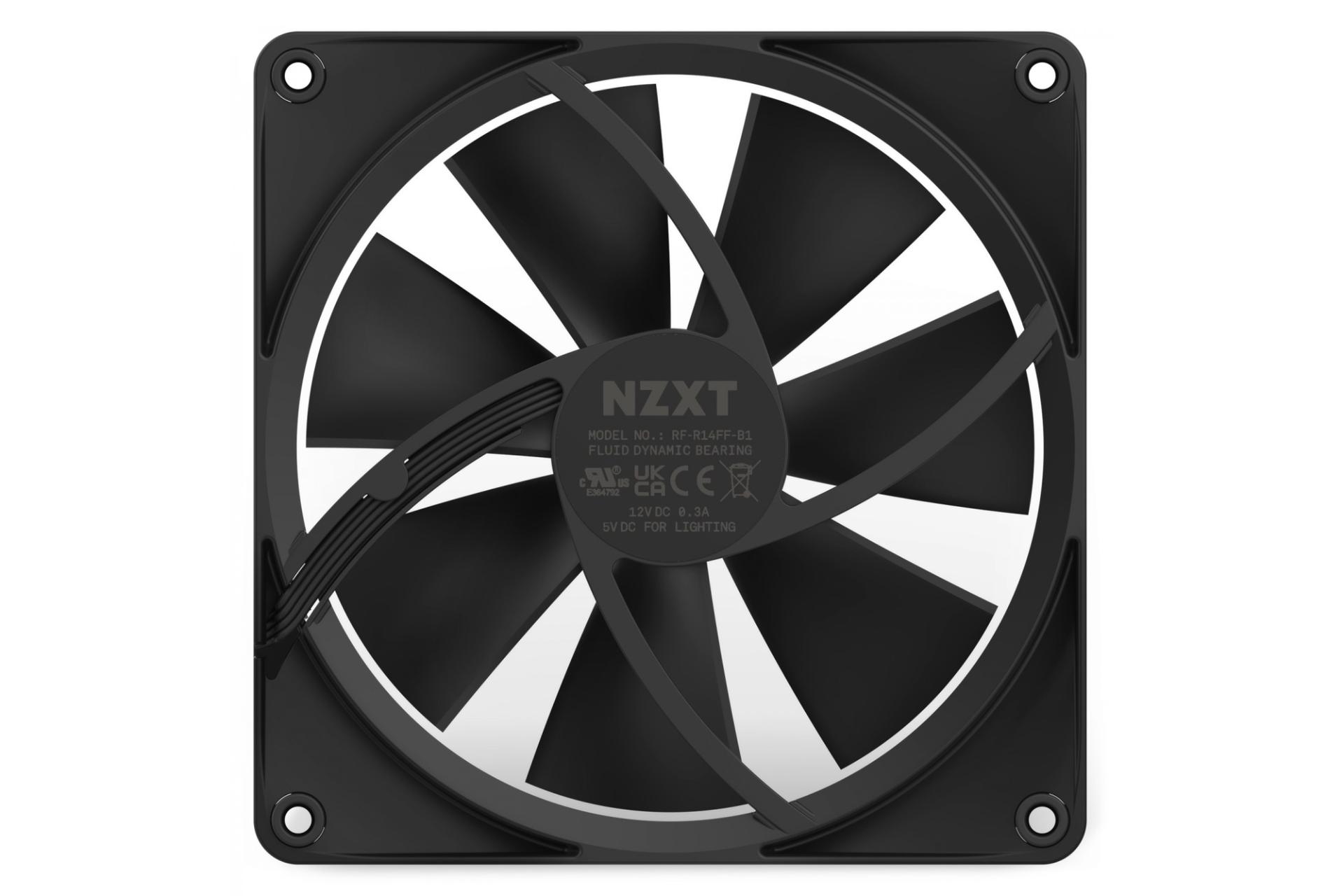 فن کیس ان زی ایکس تی F140 RGB Black نمای پشت