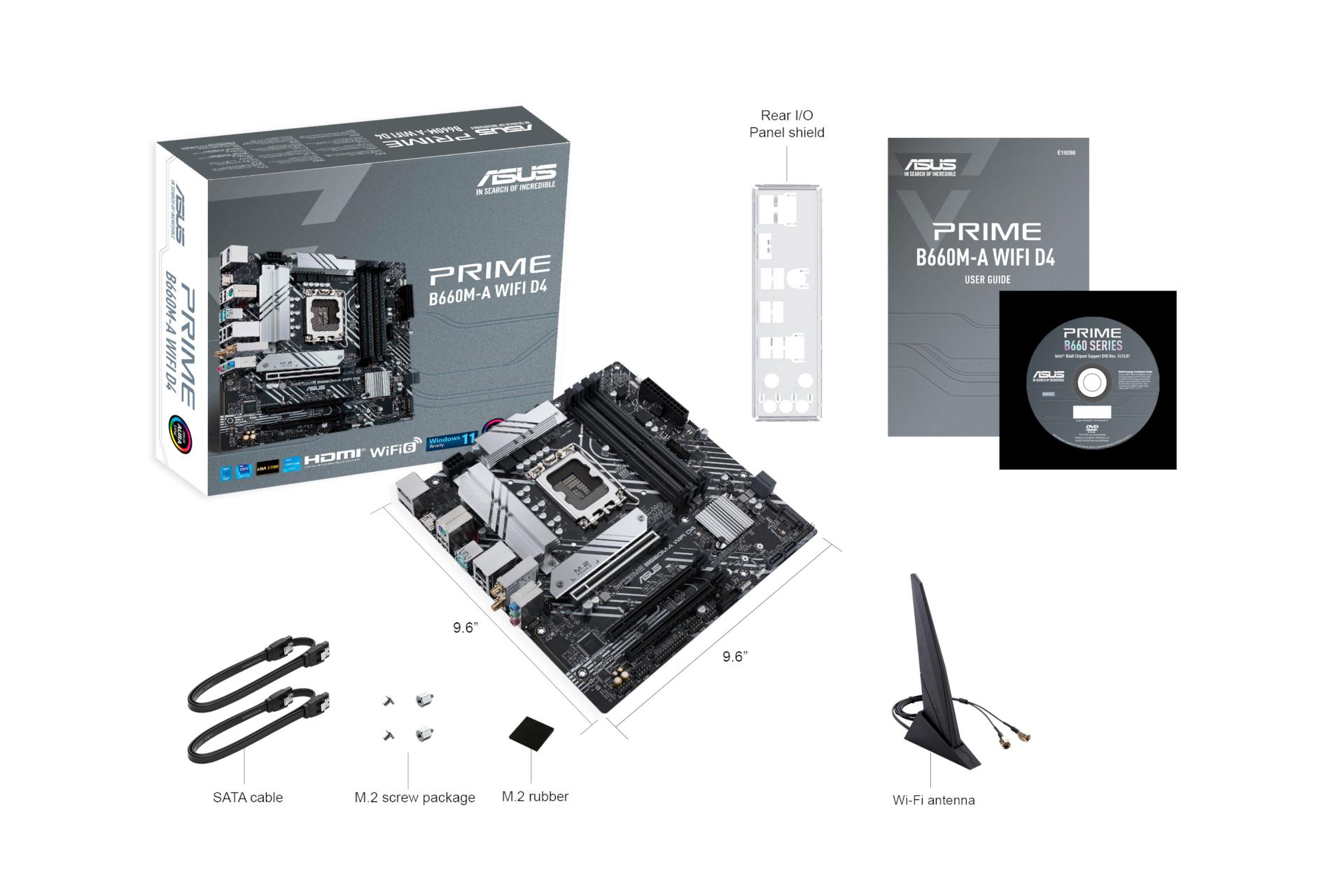 اقلام همراه مادربرد ایسوس ASUS PRIME B660M-A WIFI D4