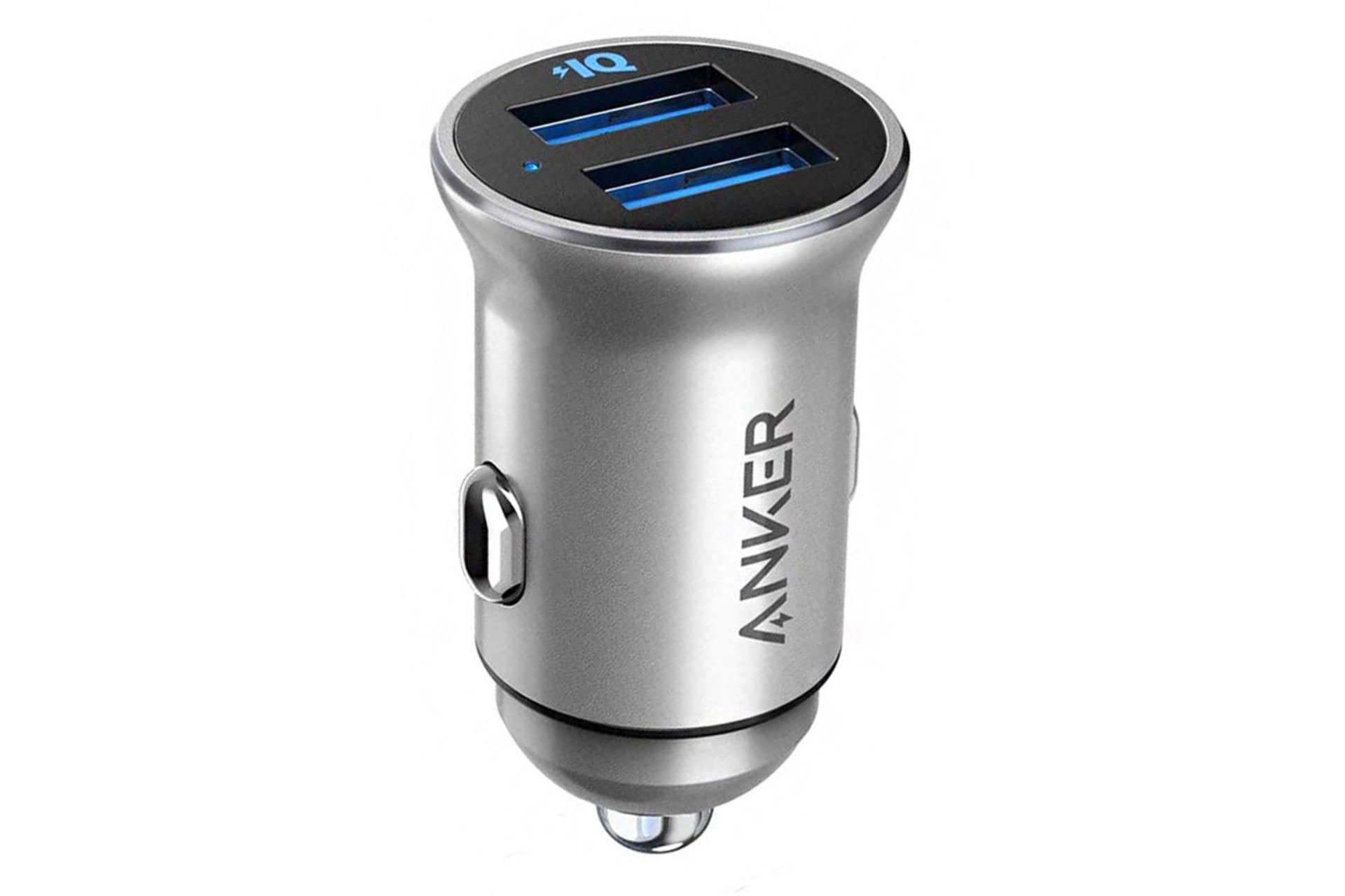 شارژر انکر PowerDrive 2 Alloy A2727 نقره‌ای