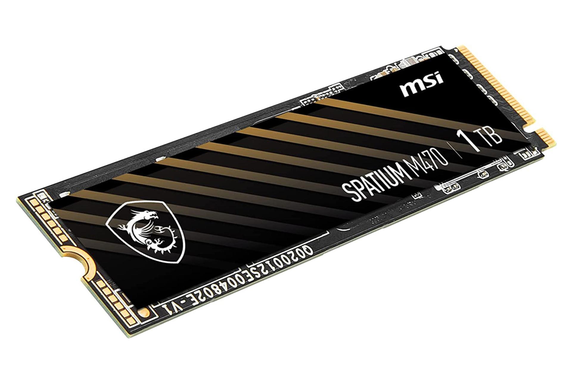 نمای جانبی SSD ام اس آی SPATIUM M470 NVMe M.2 ظرفیت 1 ترابایت