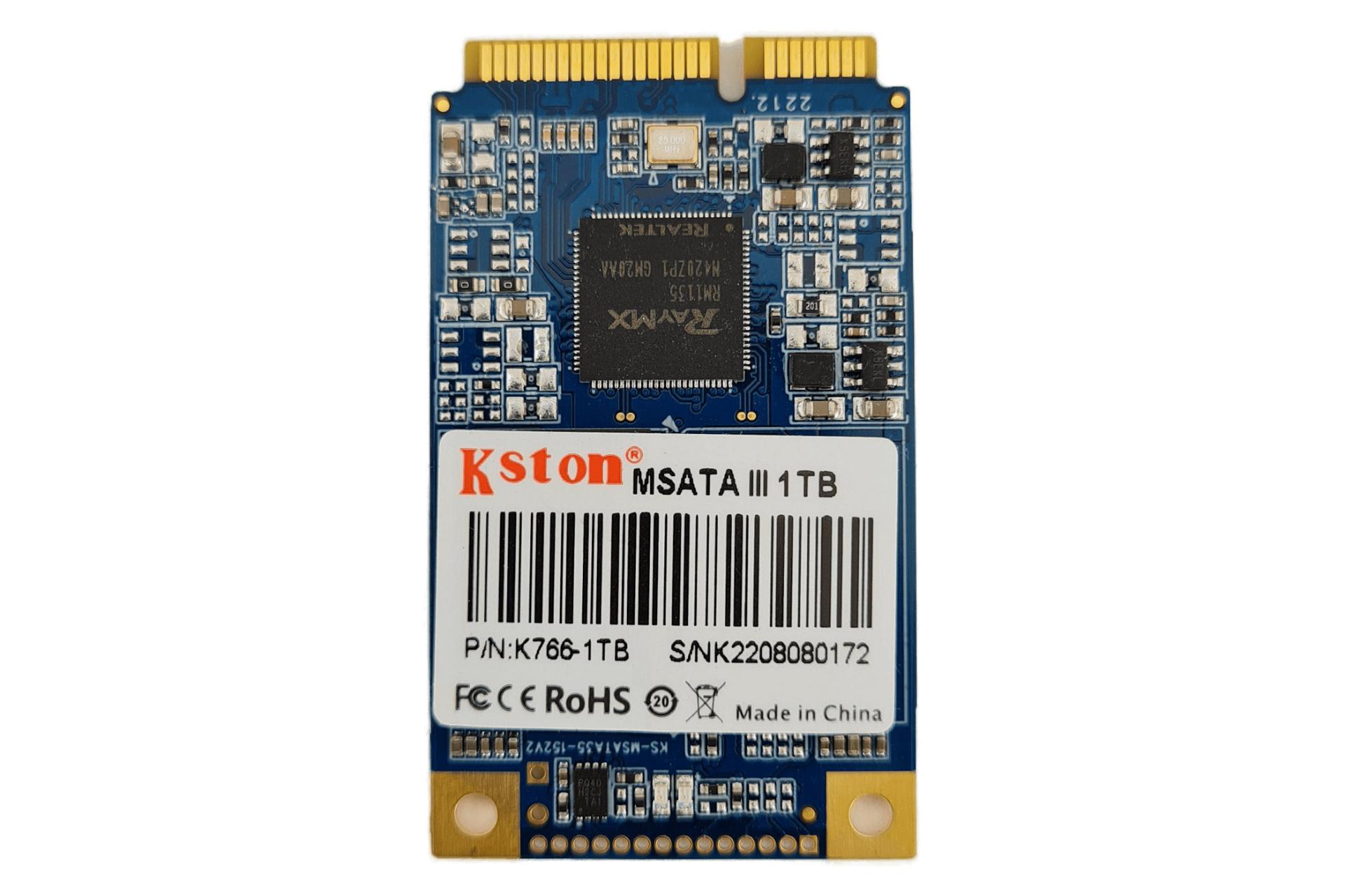 نمای روبرو SSD کی استون K766 mSATA ظرفیت 1 ترابایت