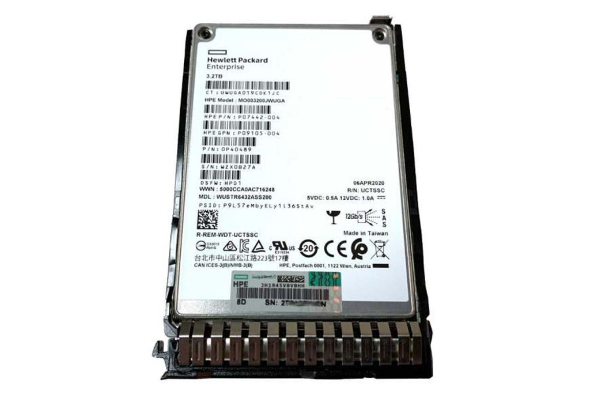 SSD اچ پی ای P09094-B21 SAS 2.5 Inch ظرفیت 3.2 ترابایت