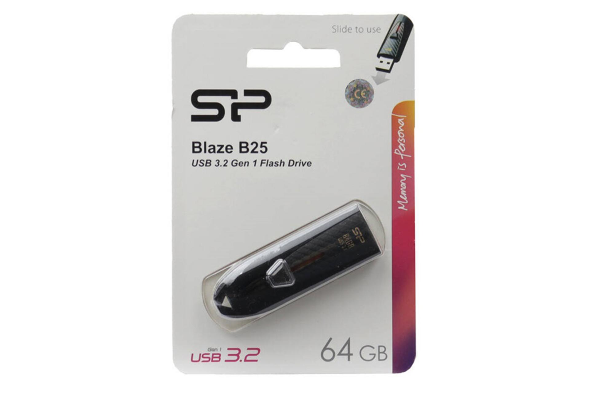 قیمت فلش مموری سیلیکون پاور مدل Blaze B25 ظرفیت 64 گیگابایت