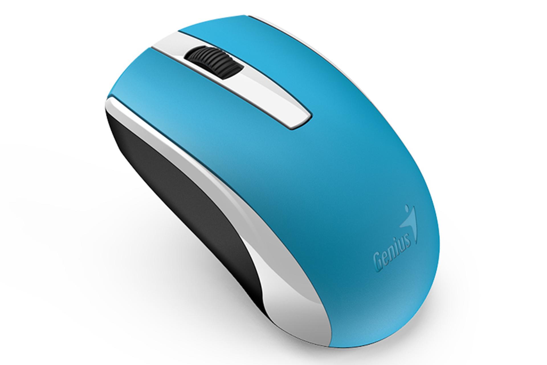 نمای جانبی ماوس بی سیم جنیوس ECO-8100 آبی