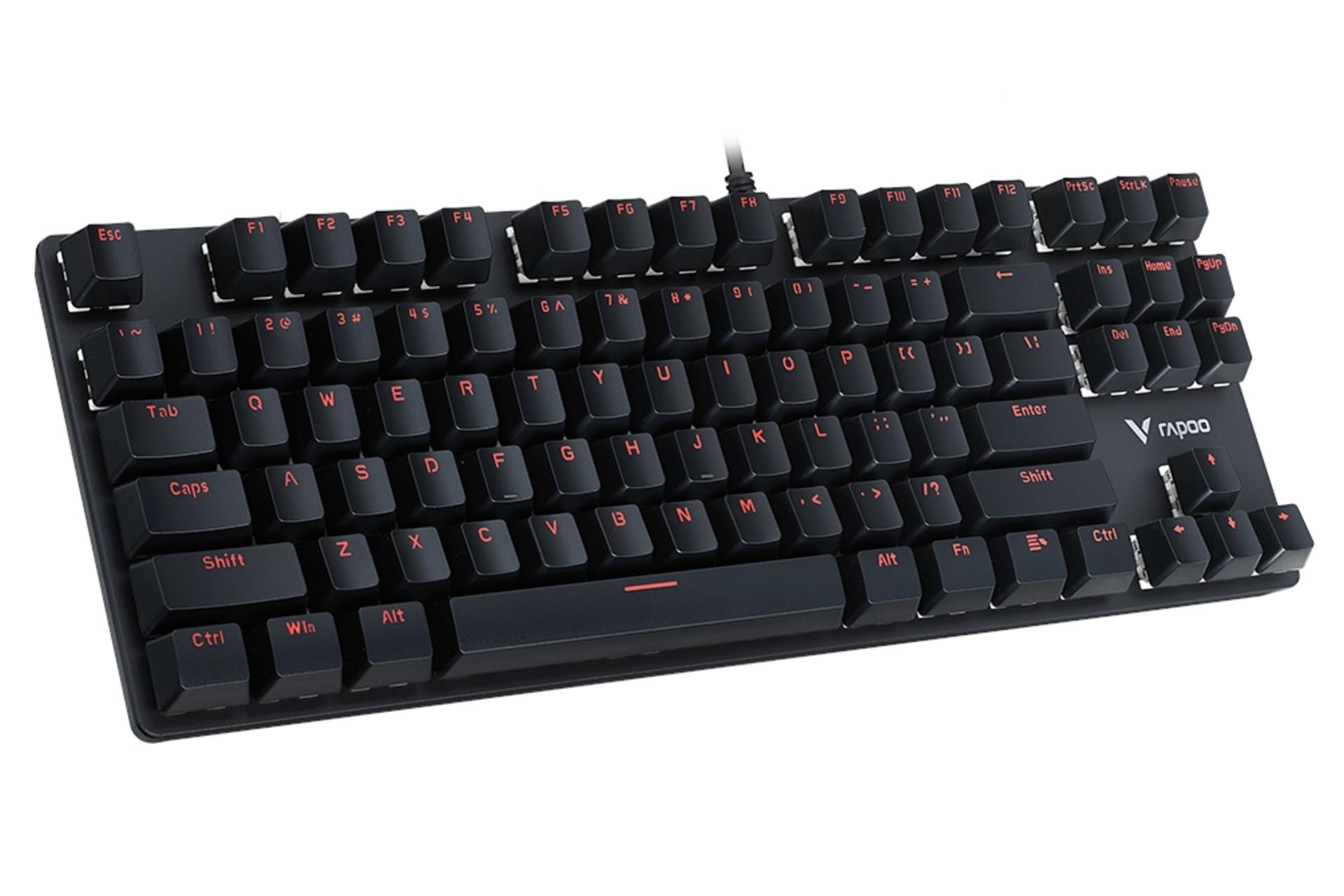 نمای چپ کیبورد گیمینگ رپو Rapoo V500 Alloy