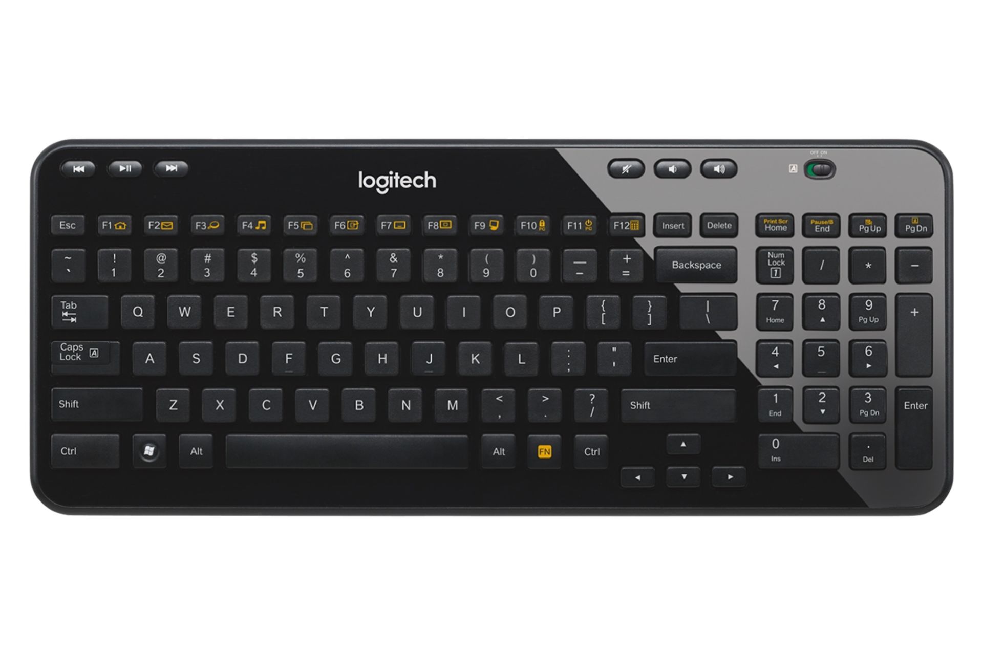 نمای روبرو کیبورد لاجیتک Logitech K360