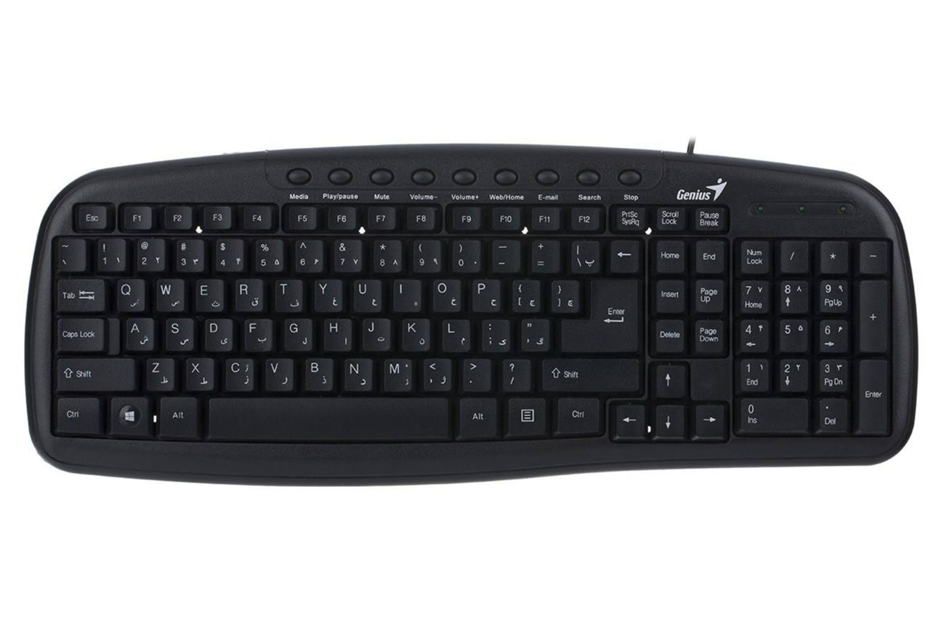 نمای روبرو کیبورد جنیوس KB-M225C