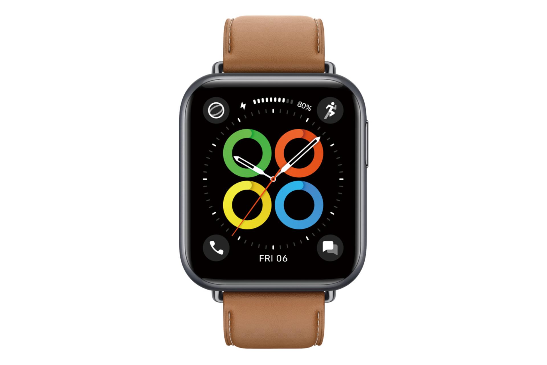 نمای روبرو ساعت هوشمند اوپو واچ Oppo Watch SE خاکستری