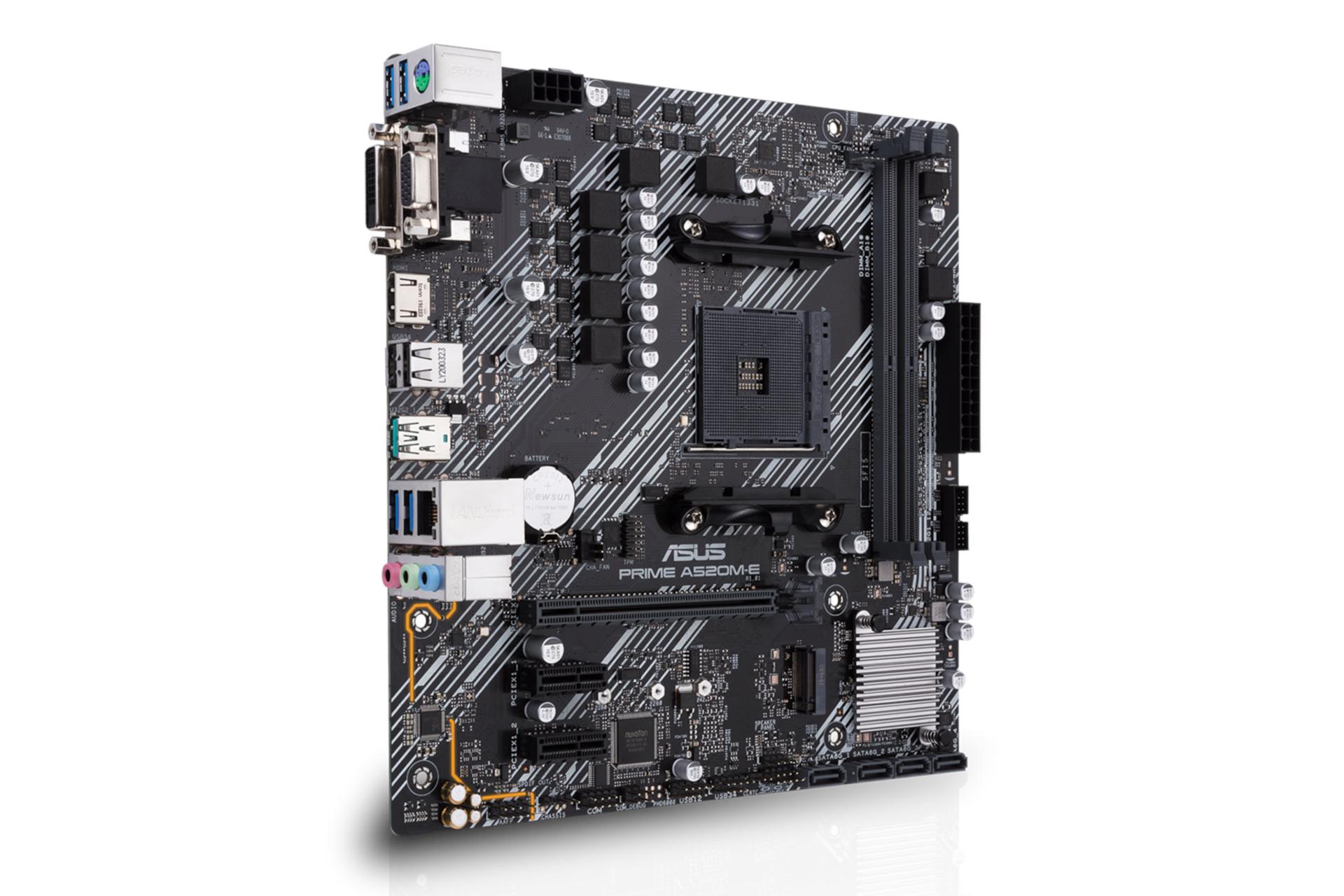 نمای چپ مادربرد ایسوس ASUS PRIME A520M-E