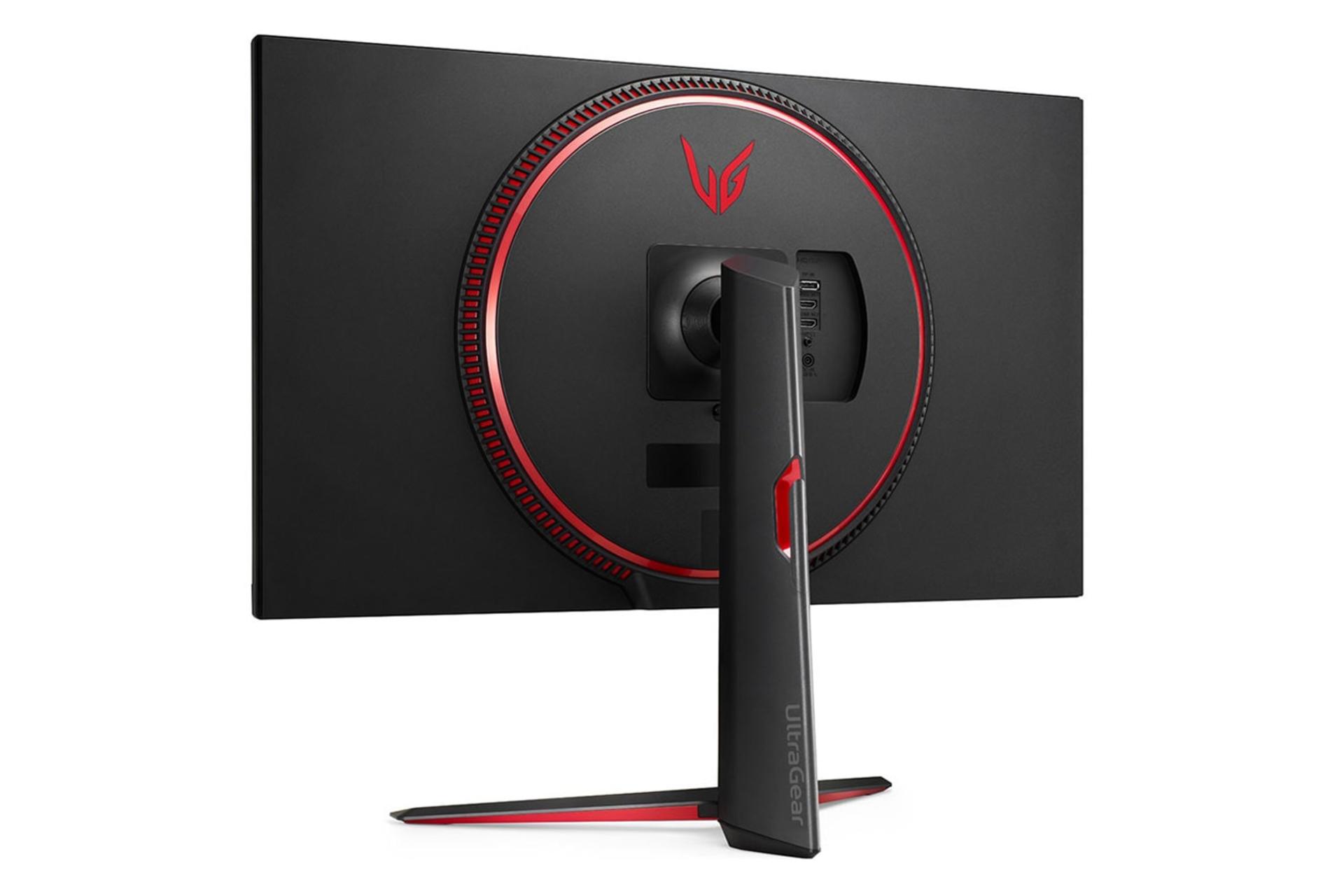 نمای نیم رخ عقب مانیتور ال جی 31.5 اینچ مدل 32GN650 