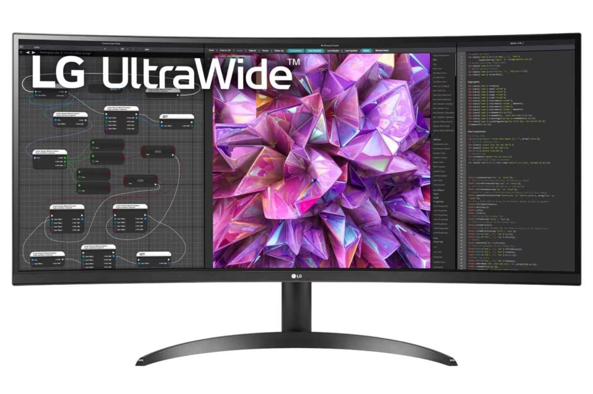 مانیتور ال جی 34 اینچ مدل UltraWide 34WQ60C نمای جلو