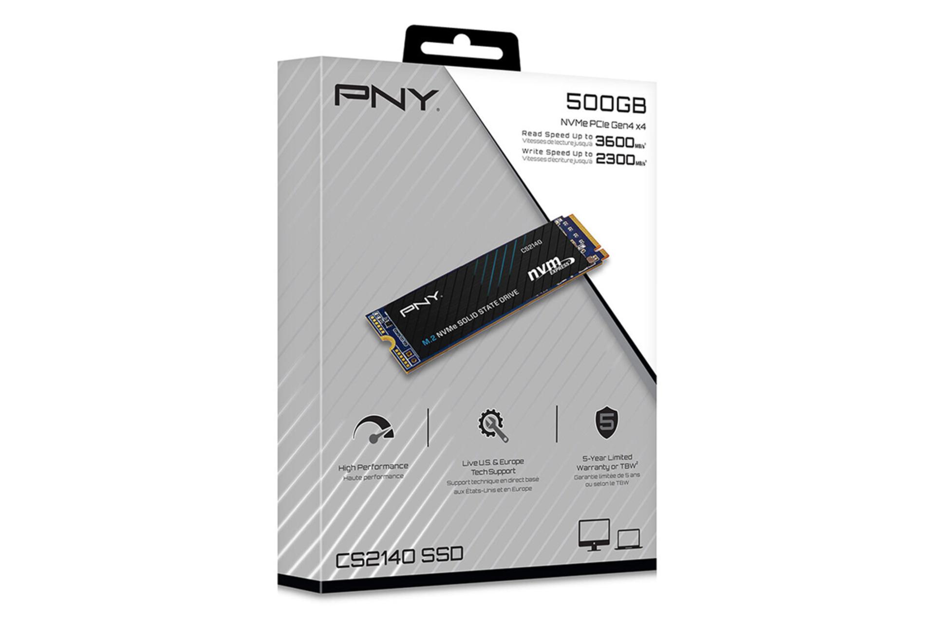 جعبه SSD پی ان وای CS2140 NVMe M.2 با ظرفیت 1 ترابایت