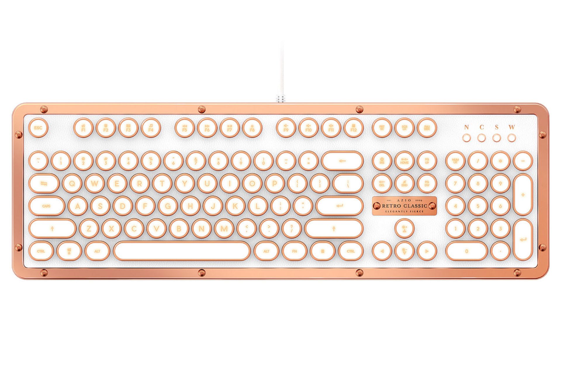 کیبورد ازیو Retro Classic نمای بالا