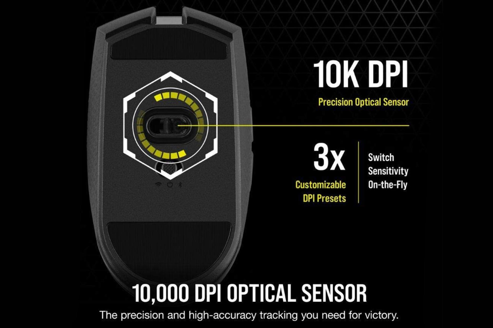 DPI ماوس کورسیر KATAR PRO Wireless