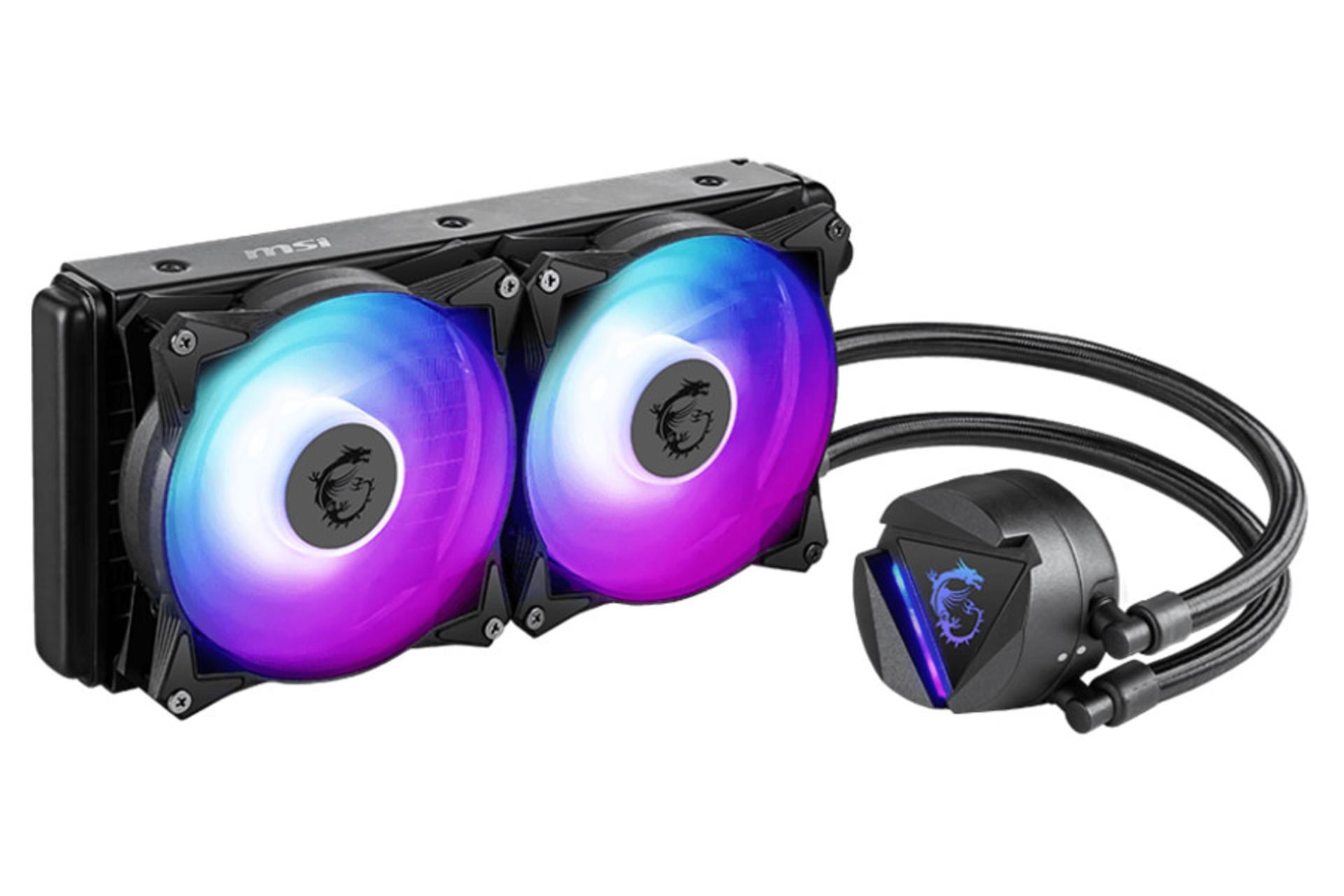 نمای چپ خنک کننده مایع ام اس آی MAG CORELIQUID 240R