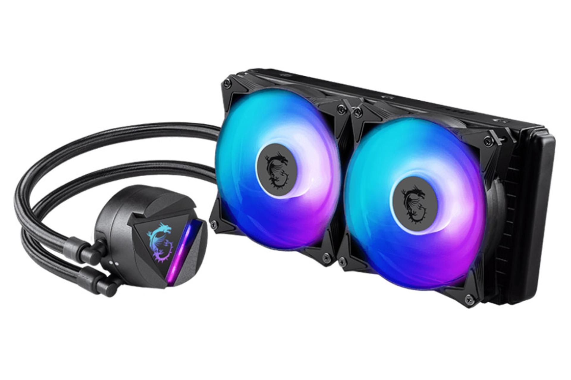 نمای راست خنک کننده مایع ام اس آی MAG CORELIQUID 240R