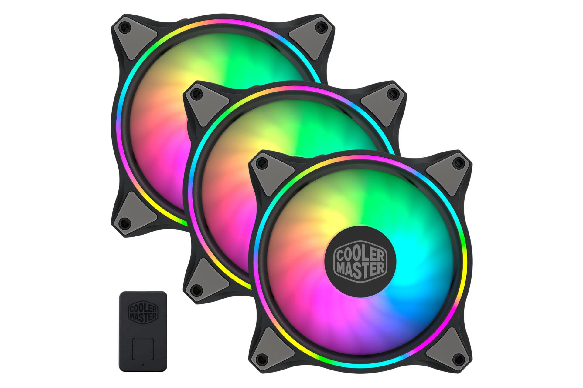 مرجع متخصصين ايران فن كيس كولر مستر MASTERFAN MF120 HALO بسته 3 عددي