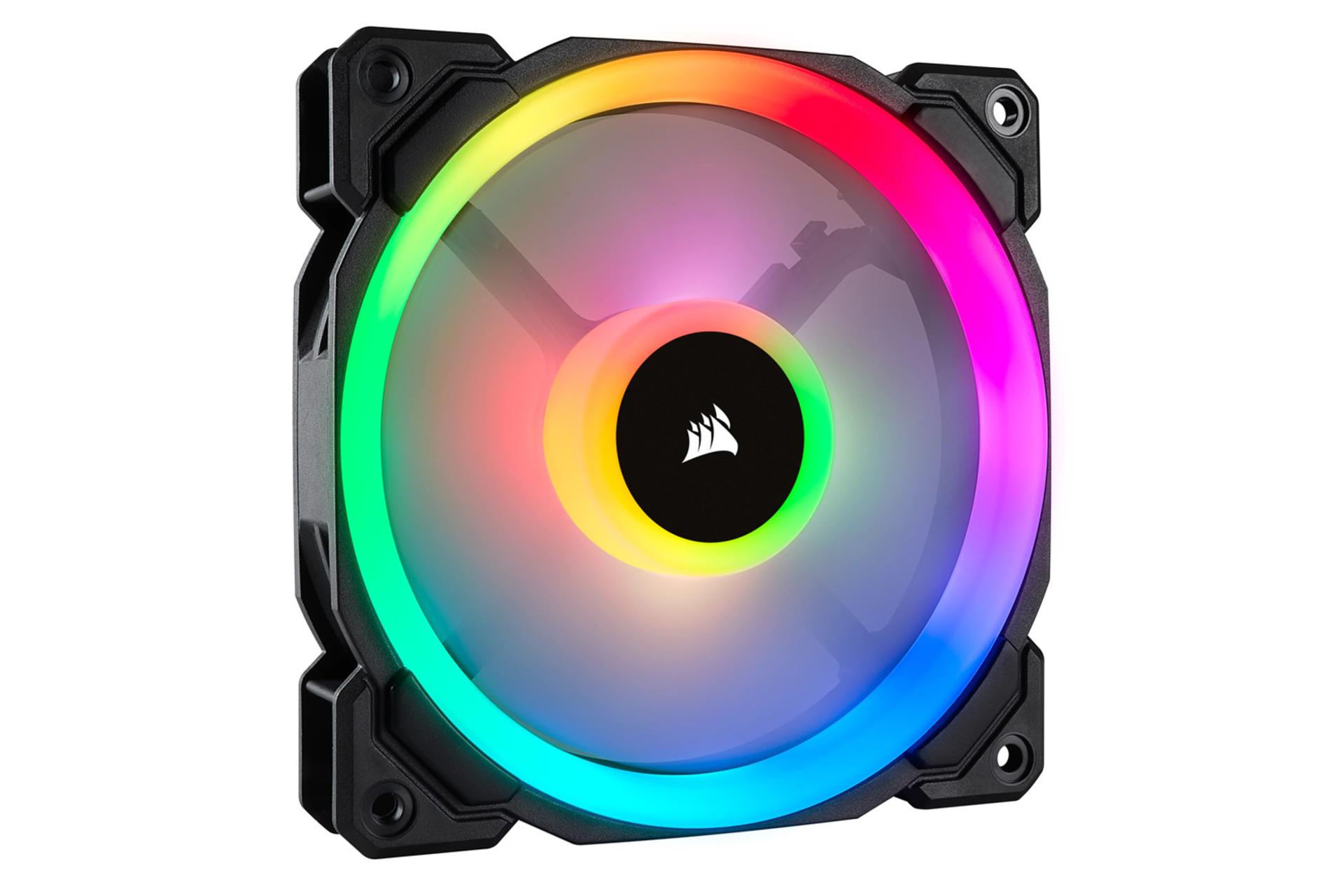 نمای جانبی فن کیس کورسیر LL120 RGB 