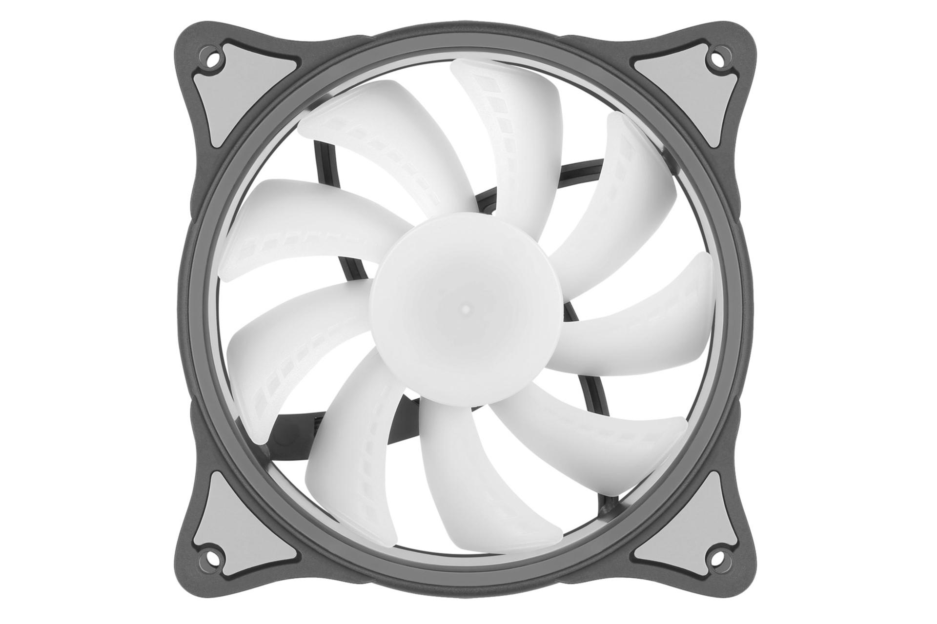نمای روبرو فن کیس گرین HURACAN FAN GFK120M-ARGB