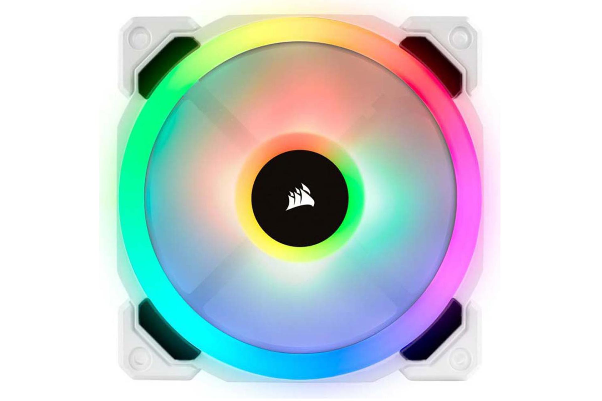 فن کیس کورسیر LL120 RGB سفید