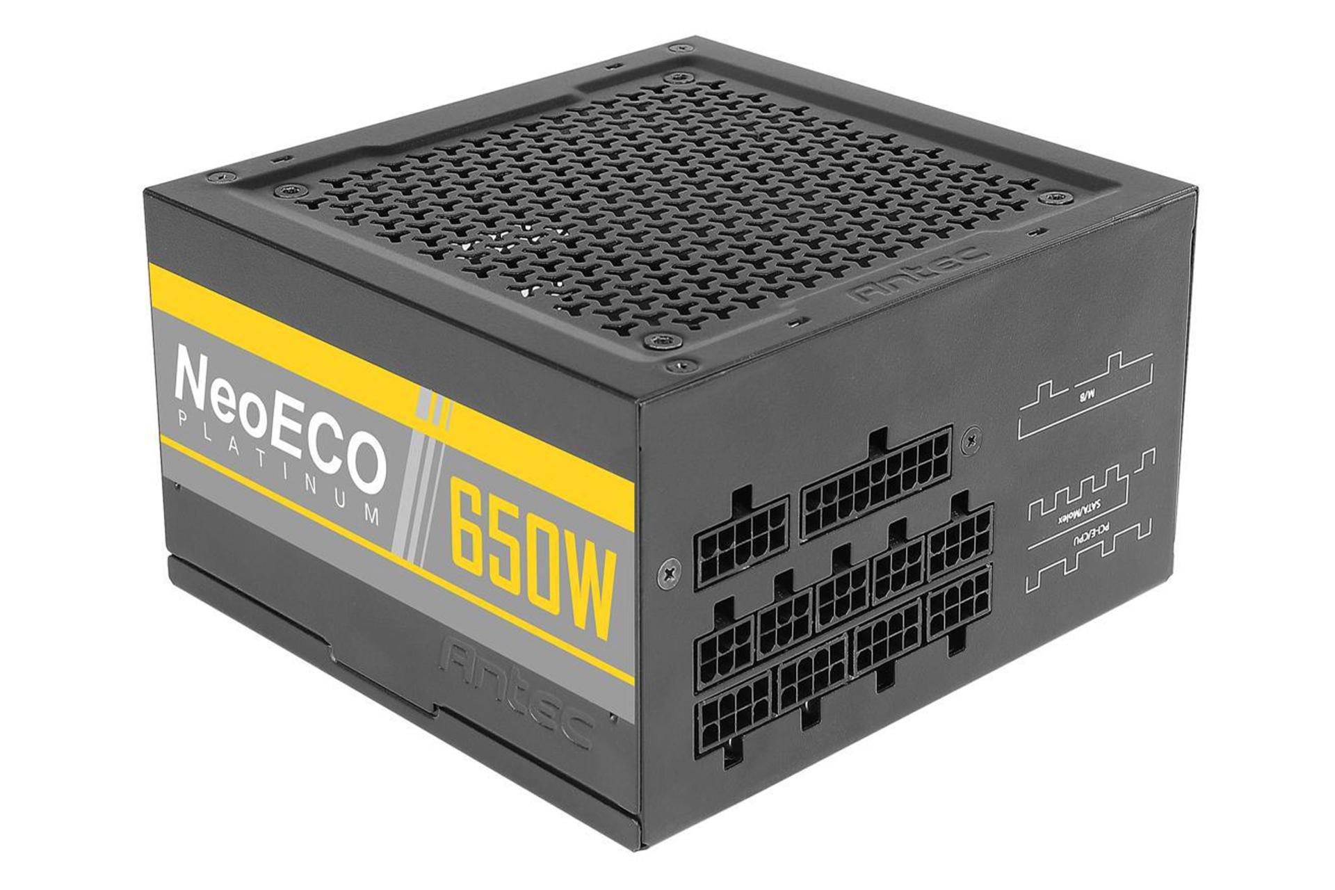 پاور کامپیوتر انتک NeoECO Platinum NE650 با توان 650 وات نمای جانبی