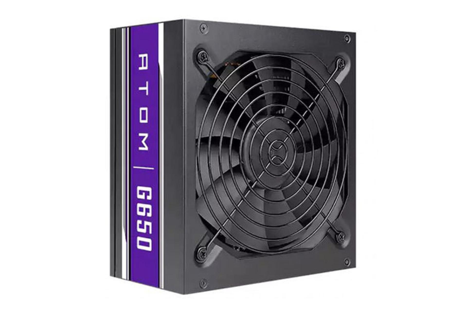 پاور کامپیوتر انتک ATOM G650 با توان 650 وات نمای فن