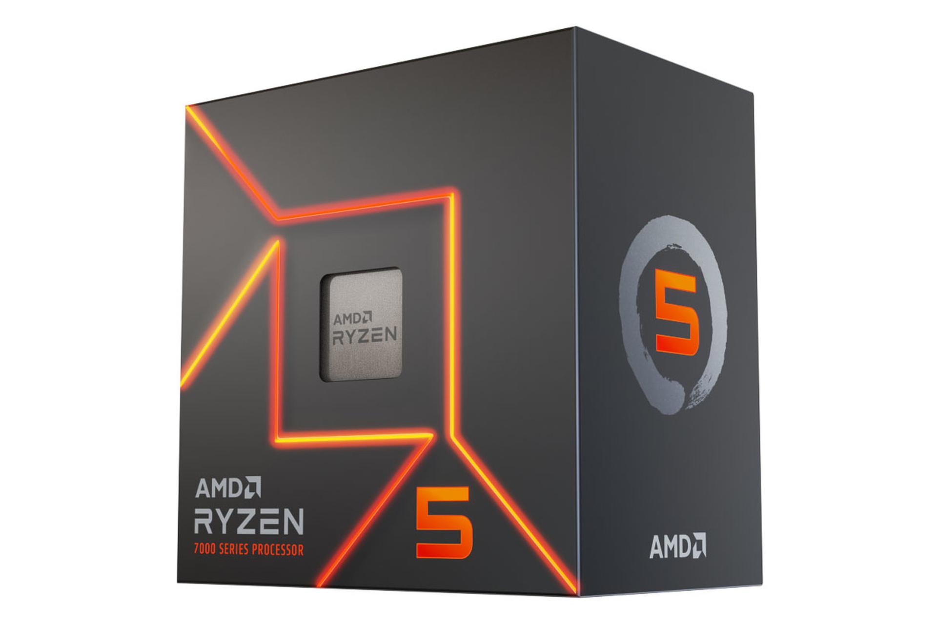 نمای راست جعبه پردازنده ای ام دی رایزن AMD Ryzen 5 7600