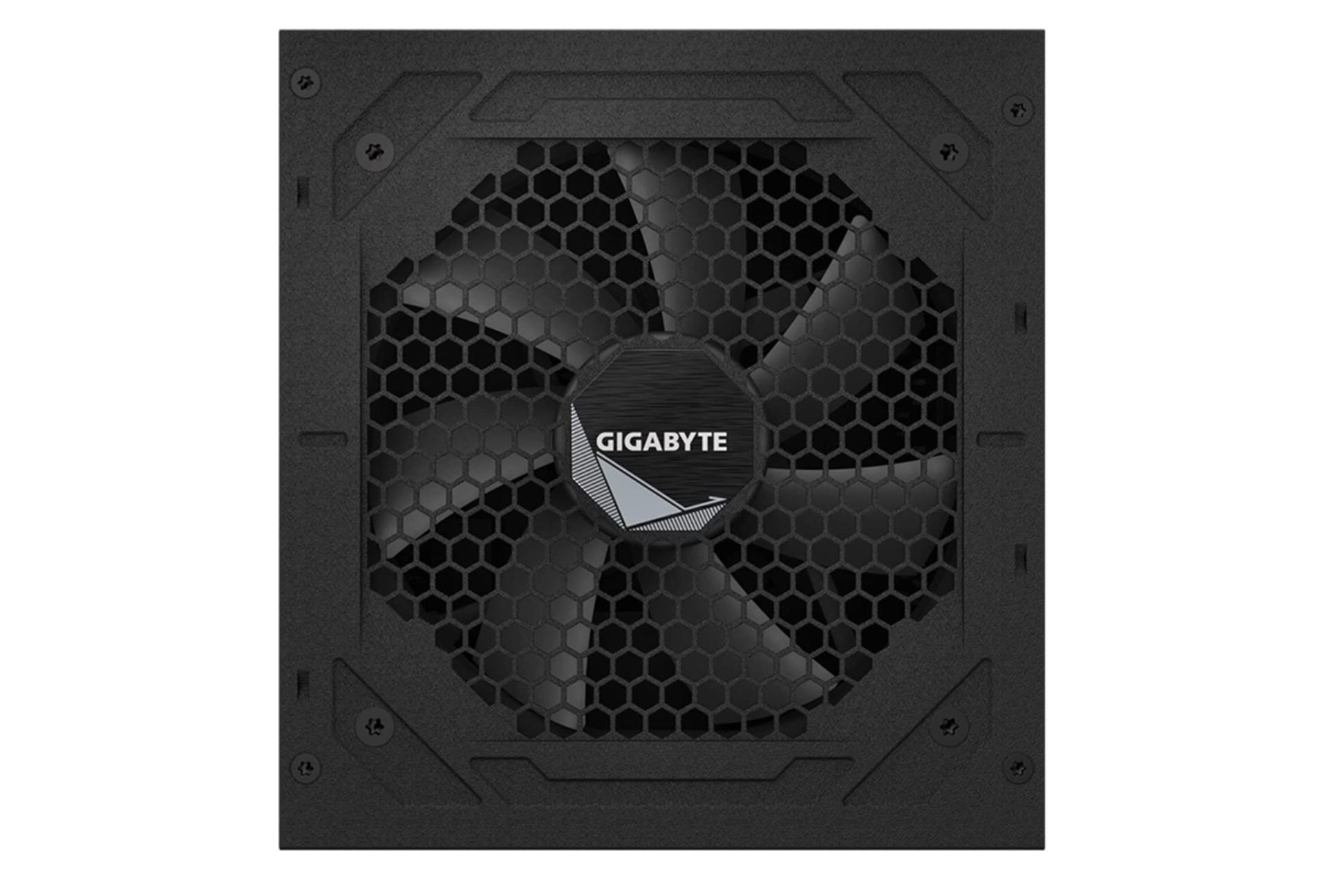 نمای فن پاور کامپیوتر گیگابایت GIGABYTE GP-UD1000GM با توان 1000 وات