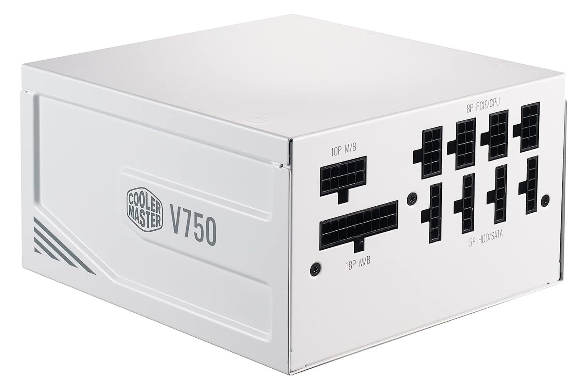 پاور کامپیوتر کولر مستر Cooler Master V750 GOLD-V2 با توان 750 وات سفید