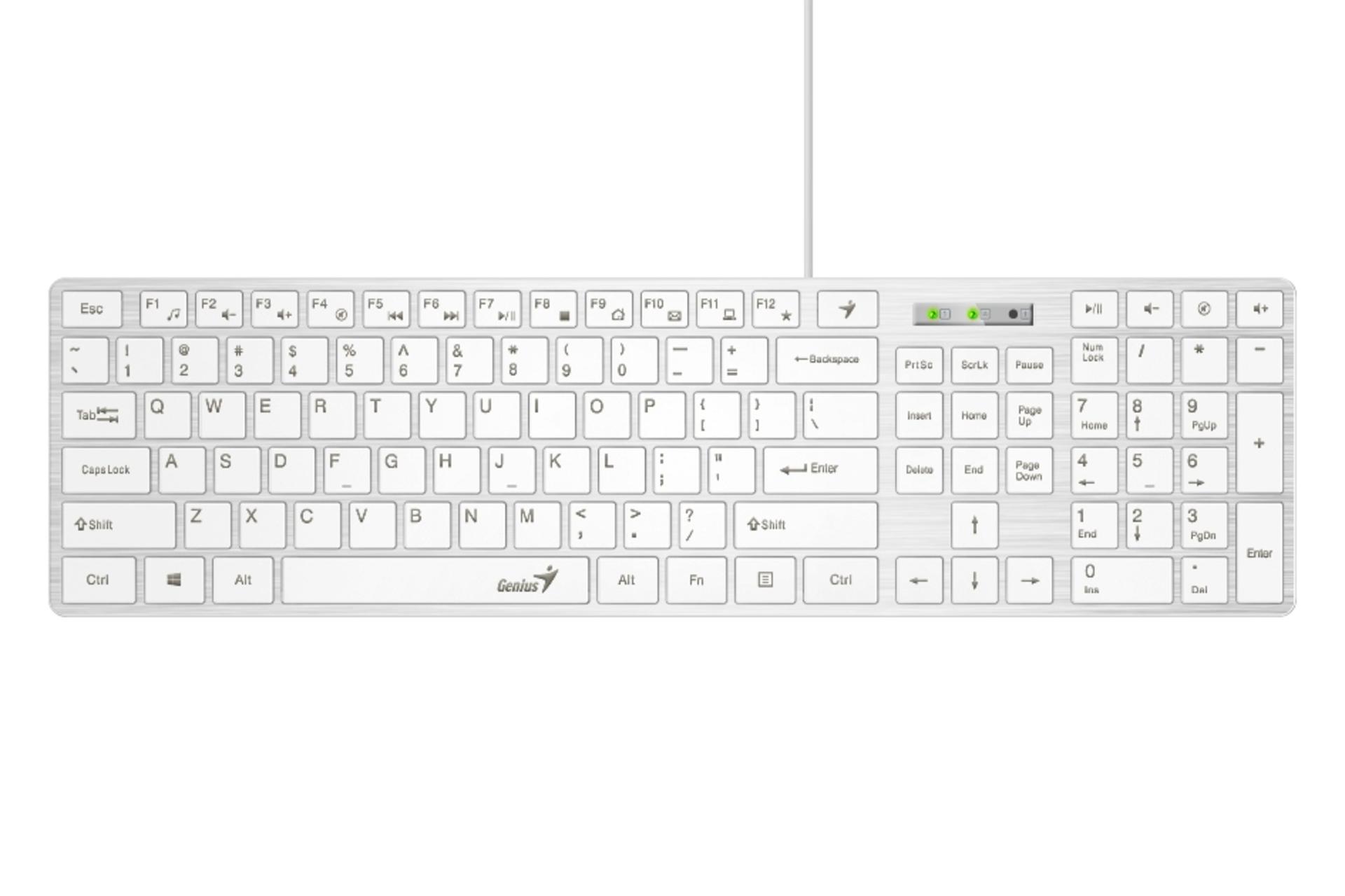 کیبورد جنیوس Genius SlimStar 126 سفید